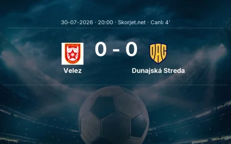 Avrupa Konferans Ligi: Velez - Dunajská Streda maçı başladı