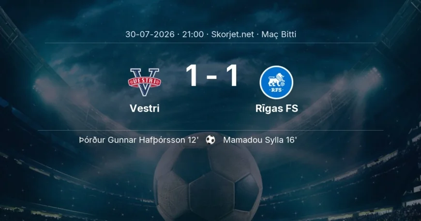 Vestri 1-1 Rīgas FS - maç özeti | Avrupa Konferans Ligi
