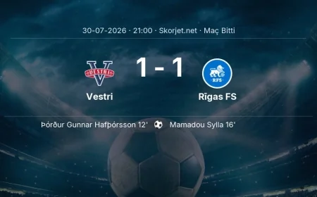 Vestri 1-1 Rīgas FS - maç özeti | Avrupa Konferans Ligi