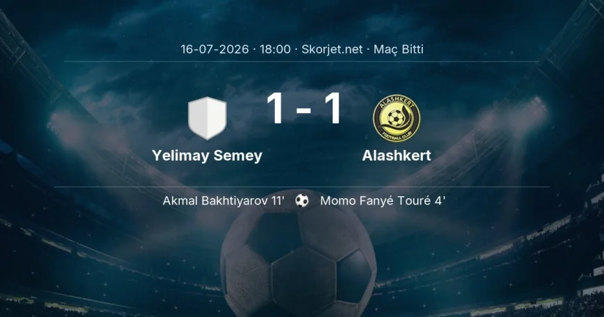 Maç sonucu: Yelimay Semey 1-1 Alashkert | Avrupa Konferans Ligi