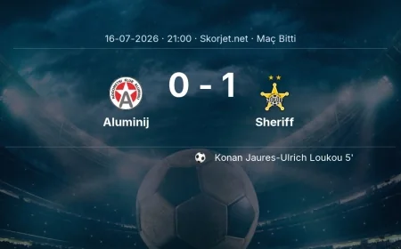 Maç sonucu: Aluminij 0-1 Sheriff | Avrupa Ligi