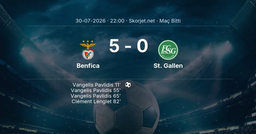 Benfica 5-0 St. Gallen - maç özeti | Avrupa Ligi