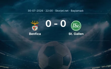 Avrupa Ligi: Benfica - St. Gallen kadro ve maç öncesi
