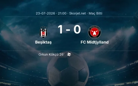 Maç sonucu: Beşiktaş 1-0 FC Midtjylland | Avrupa Ligi