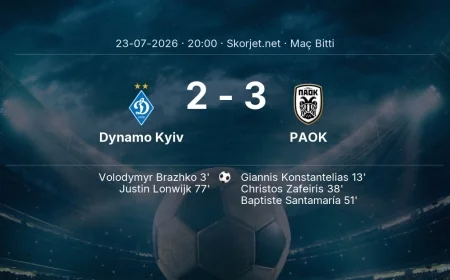 Avrupa Ligi | Dynamo Kyiv 2-3 PAOK sonucu