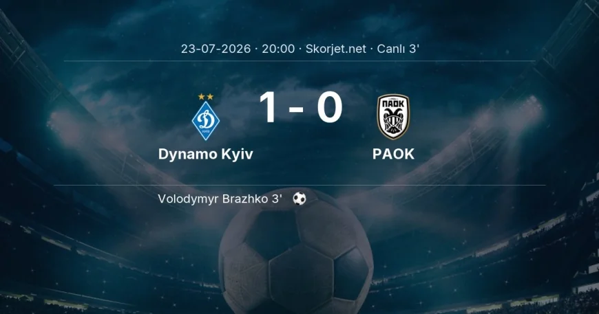 Avrupa Ligi: Dynamo Kyiv - PAOK maçı başladı
