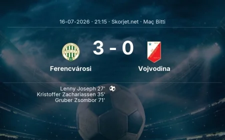 Avrupa Ligi | Ferencvárosi 3-0 Vojvodina sonucu