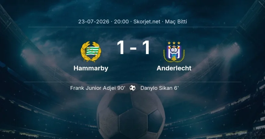 Hammarby 1-1 Anderlecht - maç özeti | Avrupa Ligi