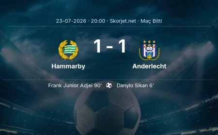 Hammarby 1-1 Anderlecht - maç özeti | Avrupa Ligi
