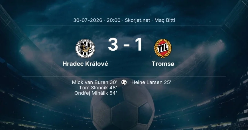 Maç sonucu: Hradec Králové 3-1 Tromsø | Avrupa Ligi