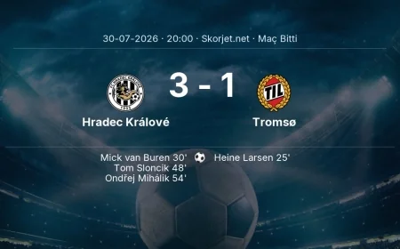 Maç sonucu: Hradec Králové 3-1 Tromsø | Avrupa Ligi