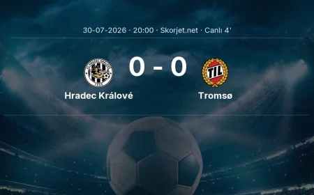 MAÇ BAŞLADI | Hradec Králové - Tromsø