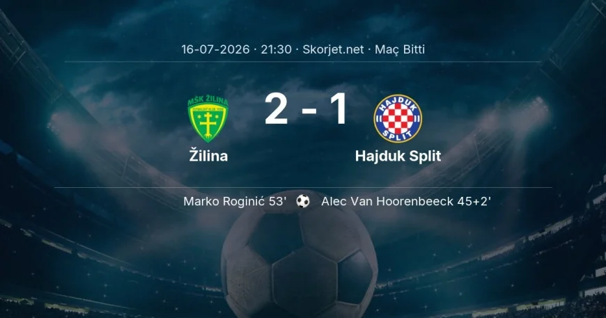 Avrupa Ligi | Žilina 2-1 Hajduk Split sonucu