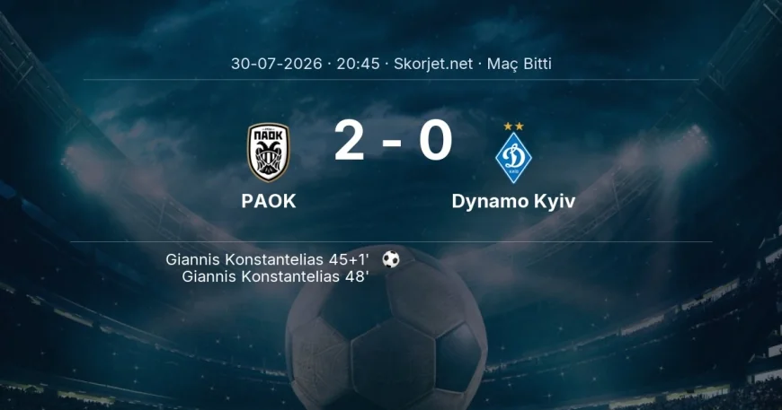 Avrupa Ligi | PAOK 2-0 Dynamo Kyiv sonucu