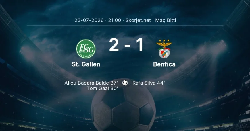 Maç sonucu: St. Gallen 2-1 Benfica | Avrupa Ligi