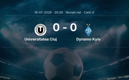Universitatea Cluj - Dynamo Kyiv maçı başladı | Avrupa Ligi