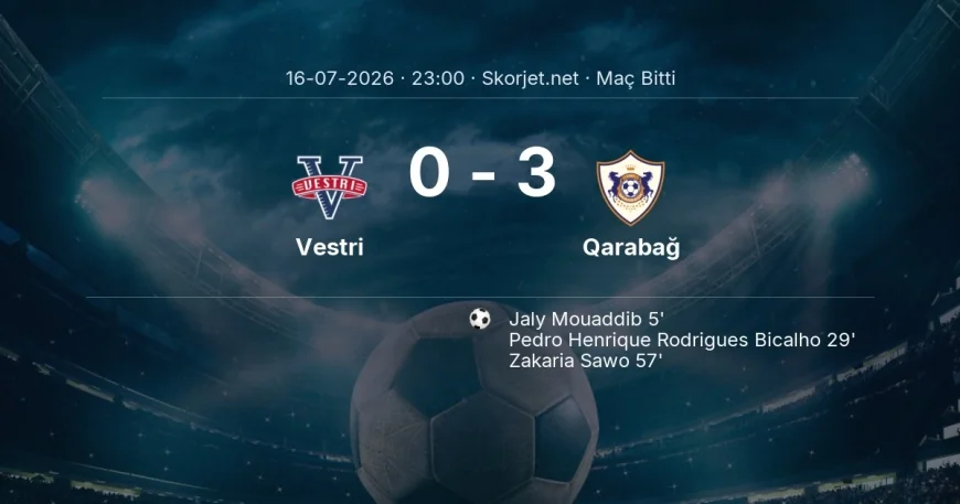 Maç sonucu: Vestri 0-3 Qarabağ | Avrupa Ligi