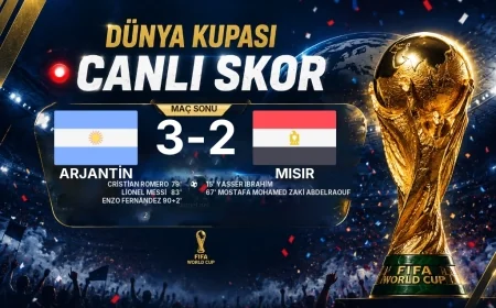 2026 Dünya Kupası maçı | Arjantin 3-2 Mısır sonucu