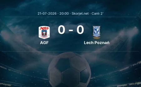 Şampiyonlar Ligi: AGF - Lech Poznań maçı başladı