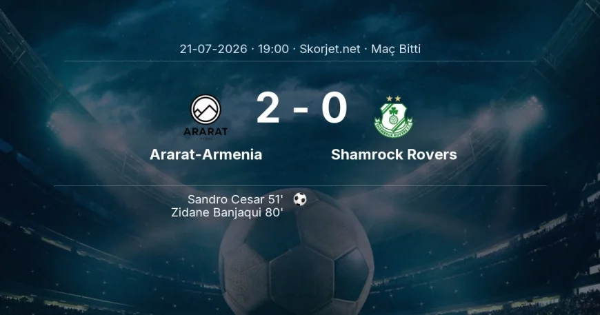 Maç sonucu: Ararat-Armenia 2-0 Shamrock Rovers | Şampiyonlar Ligi