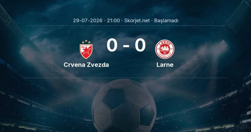 Şampiyonlar Ligi: Crvena Zvezda - Larne kadro ve maç öncesi