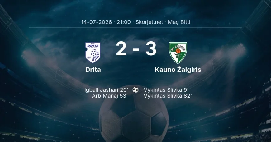 Drita 2-3 Kauno Žalgiris - maç özeti | Şampiyonlar Ligi