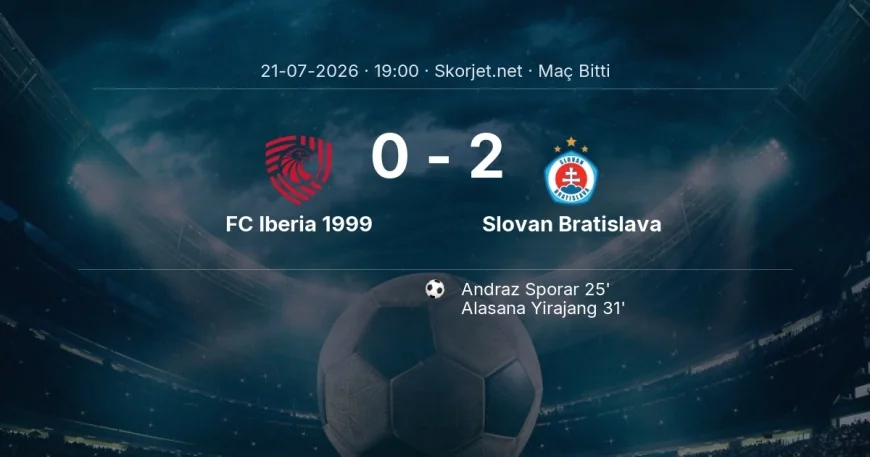 FC Iberia 1999 0-2 Slovan Bratislava - maç özeti | Şampiyonlar Ligi