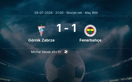 Şampiyonlar Ligi | Górnik Zabrze 1-1 Fenerbahçe sonucu