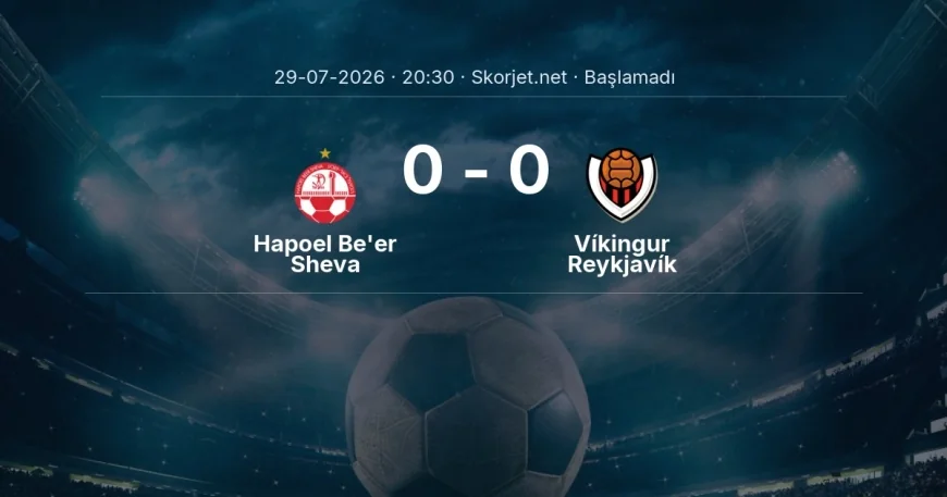 Şampiyonlar Ligi: Hapoel Be'er Sheva - Víkingur Reykjavík kadro ve maç öncesi