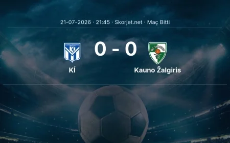 KÍ 0-0 Kauno Žalgiris - maç özeti | Şampiyonlar Ligi
