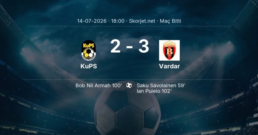 Şampiyonlar Ligi | KuPS 2-3 Vardar sonucu