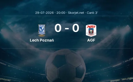 Lech Poznań - AGF maçı başladı | Şampiyonlar Ligi