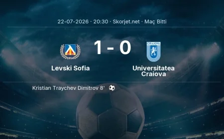 Levski Sofia 1-0 Universitatea Craiova - maç özeti | Şampiyonlar Ligi