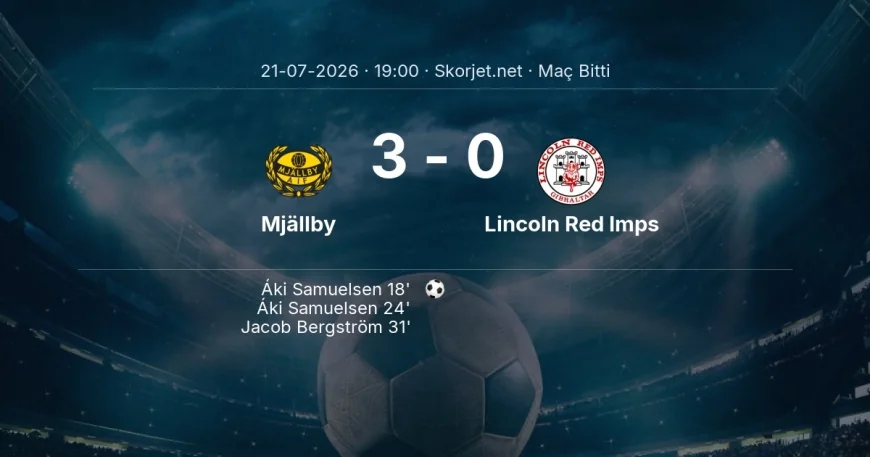 Mjällby 3-0 Lincoln Red Imps - maç özeti | Şampiyonlar Ligi