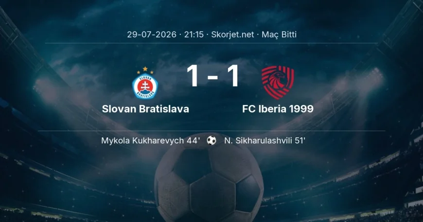 Şampiyonlar Ligi | Slovan Bratislava 1-1 FC Iberia 1999 sonucu
