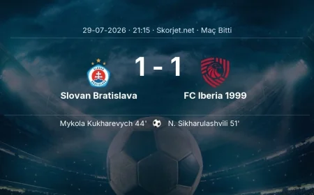 Şampiyonlar Ligi | Slovan Bratislava 1-1 FC Iberia 1999 sonucu