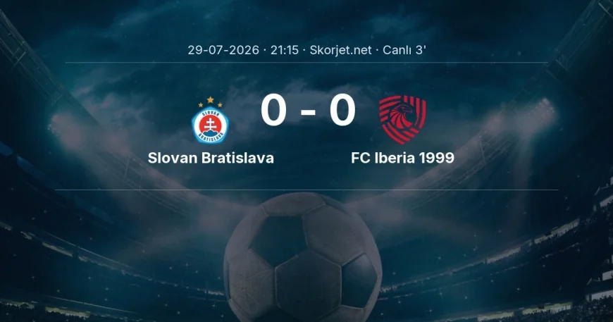 Şampiyonlar Ligi: Slovan Bratislava - FC Iberia 1999 maçı başladı