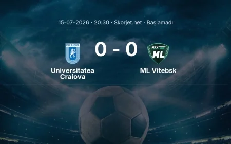Universitatea Craiova - ML Vitebsk muhtemel ilk 11'ler | Şampiyonlar Ligi