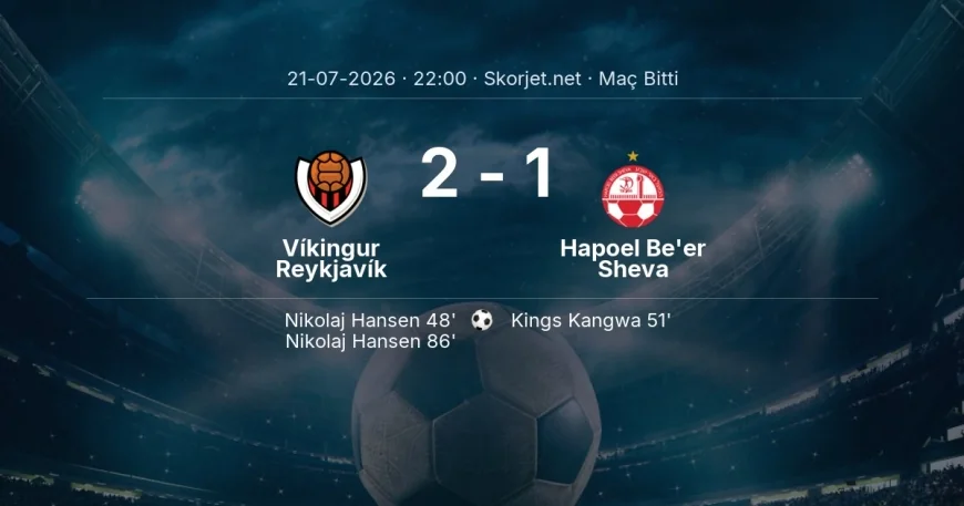 Maç sonucu: Víkingur Reykjavík 2-1 Hapoel Be'er Sheva | Şampiyonlar Ligi