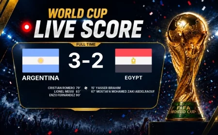 2026 FIFA World Cup | Argentina 3-2 Egypt result