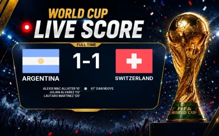 Full-time: Argentina 1-1 Switzerland