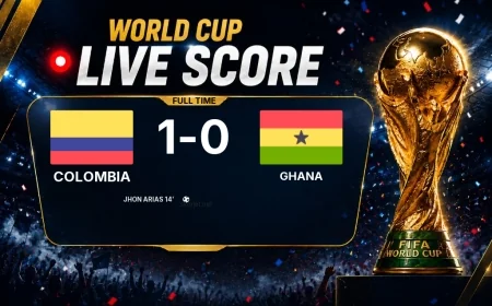 2026 FIFA World Cup | Colombia 1-0 Ghana result