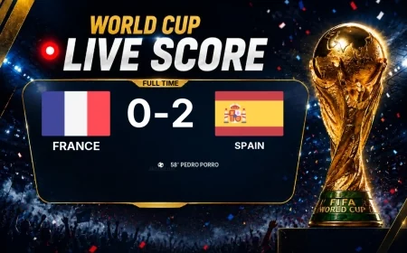 Full-time: France 0-2 Spain