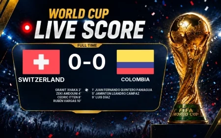 Switzerland - Colombia 0-0 | Full-time report