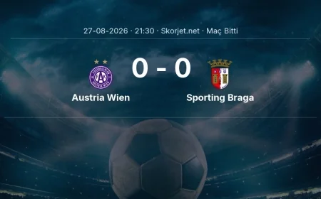Maç sonucu: Austria Wien 0-0 Sporting Braga | Avrupa Konferans Ligi