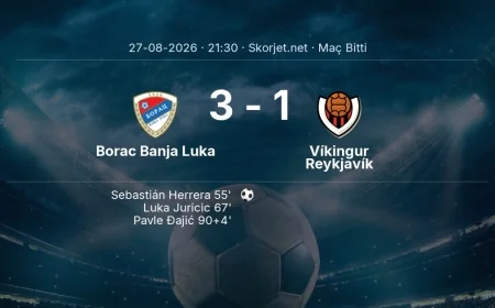 Avrupa Konferans Ligi | Borac Banja Luka 3-1 Víkingur Reykjavík sonucu