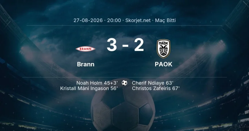 Maç sonucu: Brann 3-2 PAOK | Avrupa Konferans Ligi