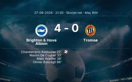 Maç sonucu: Brighton & Hove Albion 4-0 Tromsø | Avrupa Konferans Ligi