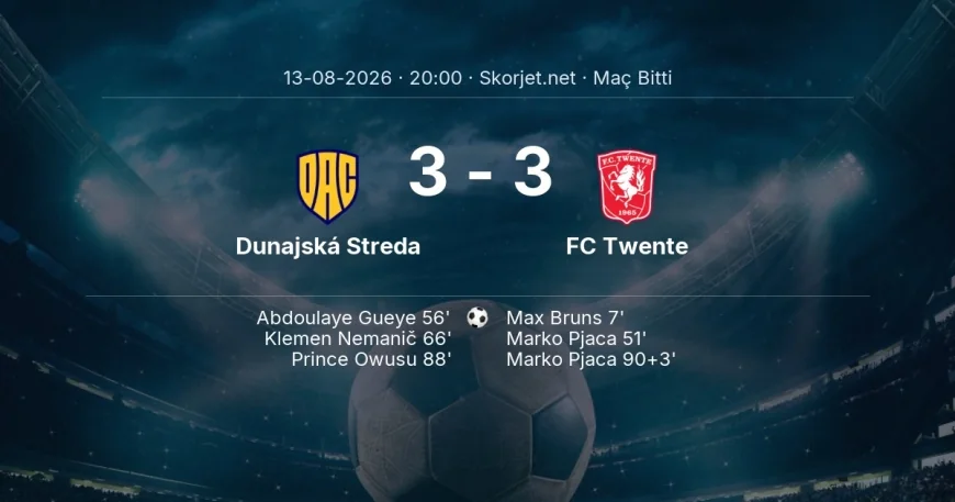 Dunajská Streda 3-3 FC Twente - maç özeti | Avrupa Konferans Ligi