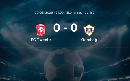 FC Twente - Qarabağ maçı başladı | Avrupa Konferans Ligi